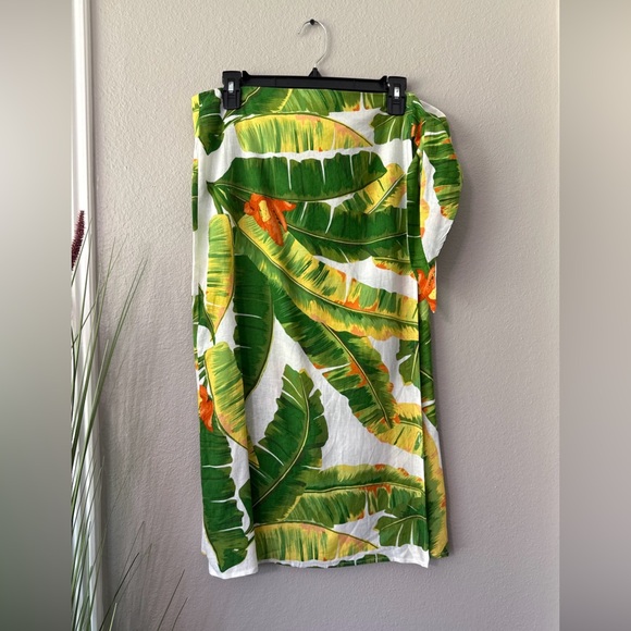 #658 Cynthia Rowley tropical midi wrap skirt size small - Picture 1 of 9